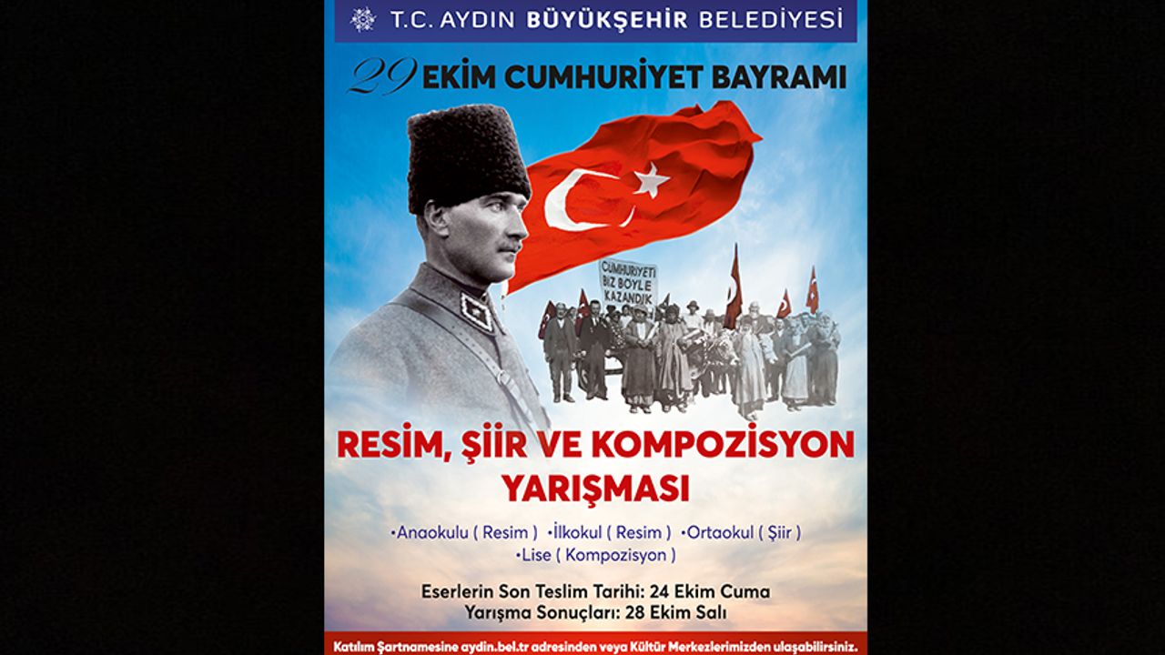 Başkan Çerçioğlu’ndan 29 Ekim temalı ödüllü resim, şiir ve kompozisyon yarışması