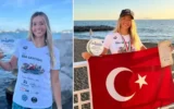 İzmirli yüzücü Eda Savcıgil’den tarihi başar... İzmirli yüzücü Eda Savcıgil’den tarihi başar...