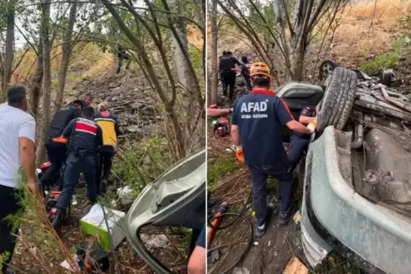 Kontrolden çıkan otomobil dere kenarına devrildi: ... Kontrolden çıkan otomobil dere kenarına devrildi: ...